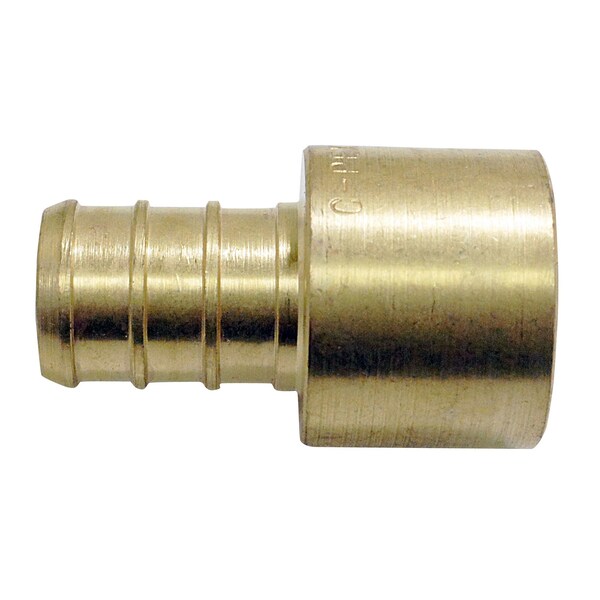 1/2 In. Brass PEX Barb X 1/2 In. Female Copper Sweat Adapter Jar (40-Pack), 40PK